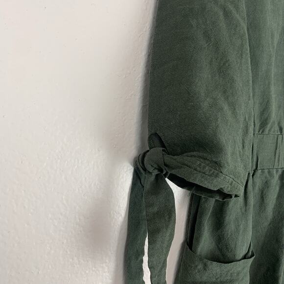 Le Lis Dress Womens Medium Minimalist Elastic Waist Tie Sleeve Preppy Classic M - Picture 2 of 9